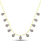 Gold Damla Nazarlı 925 Ayar GümşüşKadın Kolye