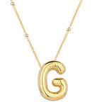 Gümüş Gold Balon G Harfi Kadın Kolye