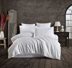 HOBBY ÇİFT KİŞİLİK PAMUK SATEN NEVRESİM TAKIMI STRİPPE BEYAZ