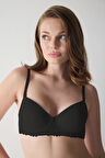 Dantel Detaylı Ekstra Dolgulu Destekli Sütyen