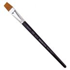 Fanart Academy Seri 536C Sentetik Kıl Yassı Fırça (Renkli Sap) No:18