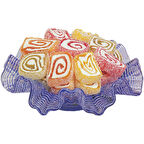 Karışık Meyve Aromalı Paşa Lokum 500 Gr (Çilek - Limon - Muz - Portakal)