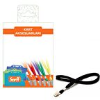 SARFF METAL KLİPSLİ SİYAH EKO ASKI İPİ BLİSTER - 10ADET