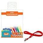 Sarff Metal KlipsSLİ KIRMIZI ASKI İPİ-BLİSTER 10LU(EKO)