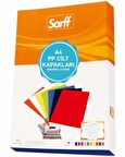 Sarff 450 Micron A4 Şeffaf MAVİ PP KAPAK 50 li Paket