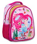 Cennec Kız Çocuk Kırmızı Denizkızı İlkokul Okul Sırt Çantası