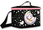 Ümit Çanta Kız Çocuk Beslenme Çantası (Thermo Isı Yalıtımlı) - Uykucu Unicorn - Siyah Pembe -  5061