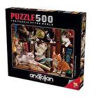 Anatolian 500 Parçalık Puzzle - Kediler ve Kitaplar 3618