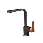 Newarc Aqua Evye Bataryası L Borulu  - Sıyah/Parlak Bakır