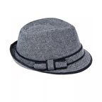 Balık Sırtı Kadın Siyah Fötr Şapka 5874