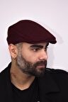 erkek kasket şapkası-9992-bordo