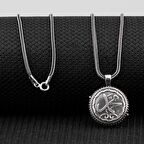 Çift Taraflı Muhammed Yazılı Açılabilir 925 Ayar Gümüş Cevşen Kolye