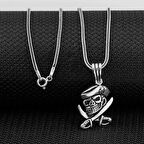 Korsan Temalı 925 Ayar Gümüş Kolye