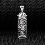 Kalp Tasarımlı Cevşeni Kebir Dualı 925 Ayar Gümüş Kolye Ucu