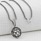 Aslan Figürlü 925 Ayar Gümüş Kolye