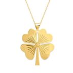 Yonca Tasarımlı Altın Kaplama 925 Ayar Gümüş Kolye