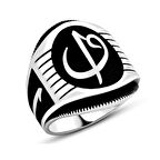 925 Ayar Gümüş Elif Vav Yüzük