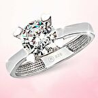 925 Ayar Gümüş  Tektaş Yüzük Model 11