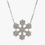 925 Ayar Gümüş Kar Tanesi Gümüş Kolye
