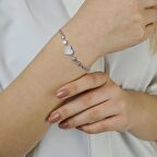 925 Ayar Gümüş Tek Taşlı Kalpli Kadın Kolye