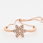 925 Ayar Gümüş Zirkon Taşlı  Kar Tanesi Kadın Bileklik