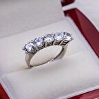 925 Ayar Gümüş Beştaş Kadın Yüzük Model 2