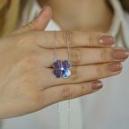 Dört Yapraklı Yonca Tasarımlı 925 Ayar Gümüş Kadın Kolye