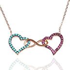 Kalp Kalbe Karşı Model Kadın Gümüş Kolye 2