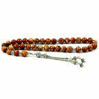 925 Ayar Gümüş Orjinal Red Jasper Taşı Tesbih