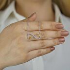 Sonsuzluk Model Allah Muhammed Yazılı Kadın Gümüş Kolye