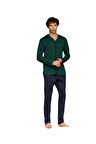 Kly Erkek Battal Boydan Düğmeli Pijama Takım 9134 