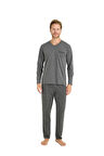KLY Erkek Antrasit Pijama Takımı 9214 