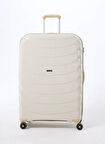 Beyaz - Bej Erkek Çekçekli Sert Valiz DSC-5263 B.Boy