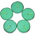 Tea Lights Yeşil Mum 5 li 1 Paket