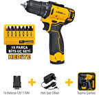 Sgs 5147 Akülü Vidalama Matkabı 12V Tek Akülü 1,5AMPER