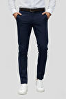 Slim Fit Yan Cep Esnek Pamuklu Casual Lacivert Pantolon P 1088