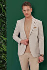 C 638 Slim Fit Bej Spor Ceket