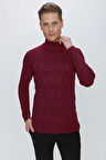 TR 852 Slim Fit Bordo Klasik Triko
