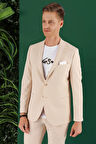 C 645 Slim Fit Bej Spor Ceket