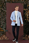 KA 078 Slim Fit Mavi Spor Kaban