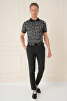 P 1147 Slim Fit Yan Cep Esnek Pamuk Casuel Siyah Pantolon