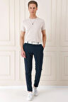P 1150 Comfort Fit Beli Lastikli Yan Cep Lacivert Jogger Pantolon