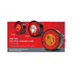 Volvo Sinyal Lambası 12v Ledli (arka Ust Aydınlatma) Alumınyum Kaplı Cerceve (ø 98mm) - Farba 13961d