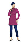 Büyük Beden Likralı Tam Kapalı Tesettür Mayo 1285 Fuşya | 50