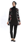 Likralı Tam Kapalı Tesettür Mayo 266 01 Siyah | 42