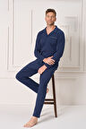 Erkek Penye Uzun Kol Pijama Takımı 2157 Laci03 | XXL