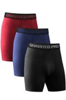 Ghassy Co. Erkek Pamuklu Likralı Spor Boxer 3'lü Set Yumuşak Dokulu ve Rahat Kemerli