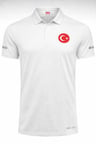 Ghassy Co. Türk Bayrak Logolu Polo Yaka Hafif Esnek Hızlı Kuruyan Kumaş Performans Spor Tişört