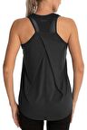 Ghassy Co. Kadın Cross Üst Sırt File Detaylı Antrenman Yoga Spor Atlet Tank Tops 1783