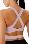 Ghassy Co. Kadın Çarpraz Sırt Detaylı Kaplı Yoga Egzersiz Fitness Spor Sütyeni CRS001